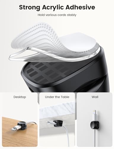 Lamicall cable holders mounted on a desk