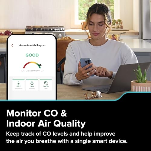 Side profile of Kidde COPDLQW air quality sensor
