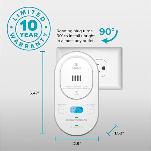 Kidde CO monitor in white packaging box
