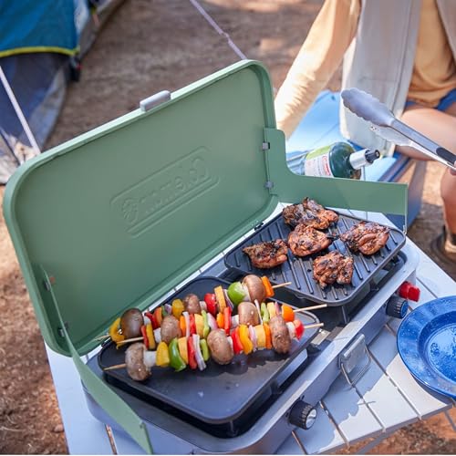 Coleman stove wind guards deployed