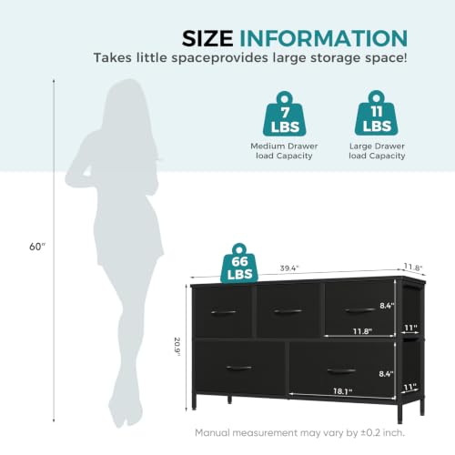 OLIXIS dresser showing internal drawer depth