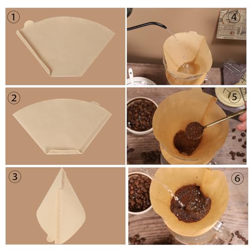 Coffee filter creases for water flow guidance