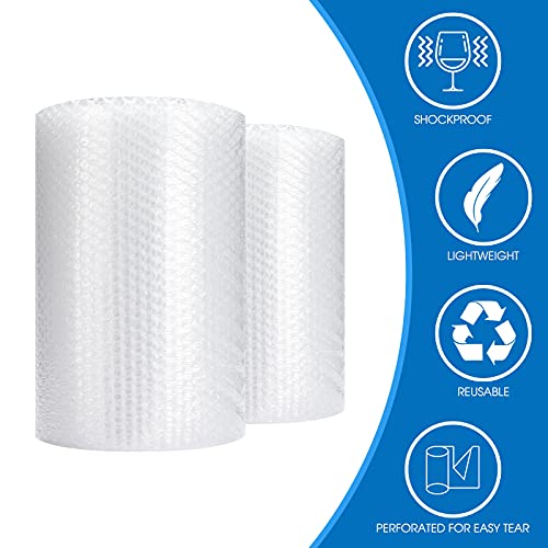 Two rolls of 12 inch bubble wrap side by side
