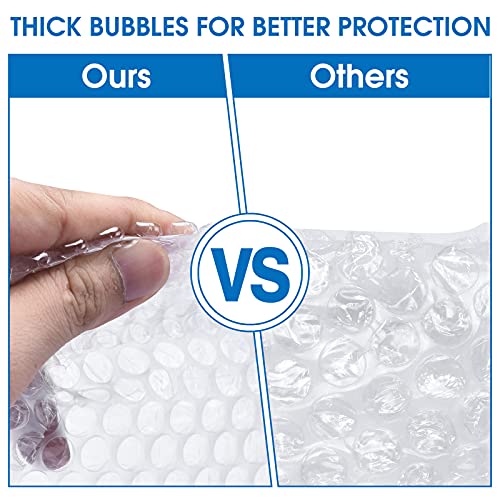 Close up of bubble cushioning wrap perforation