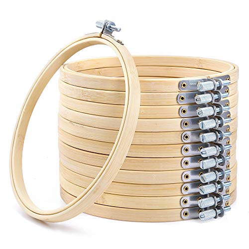 Caydo 12 pieces embroidery hoops set