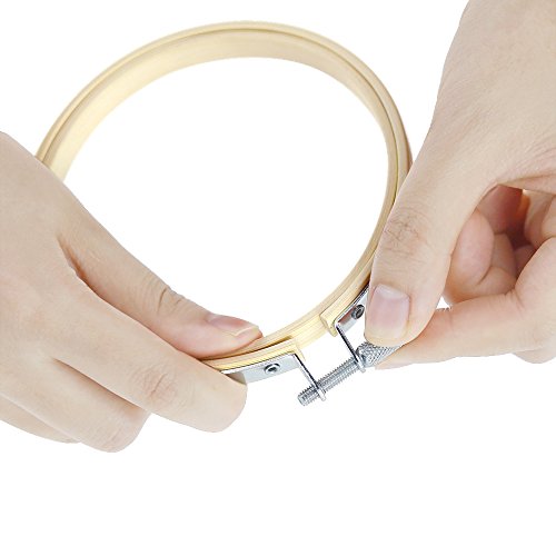 Embroidery hoop with brass adjustment screw