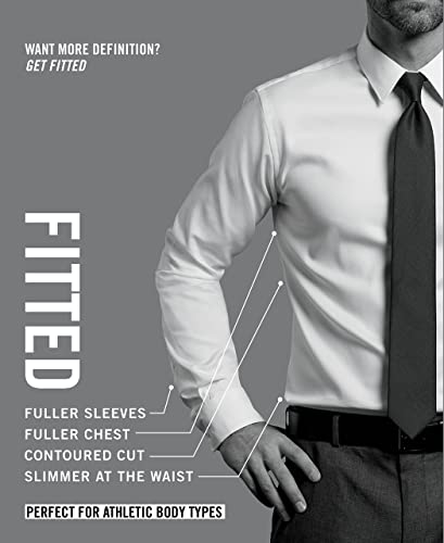 Side profile showing fitted shirt taper