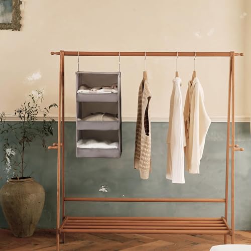 GRANNY SAYS 3-Shelf Hanging Closet Organizer in ash gray