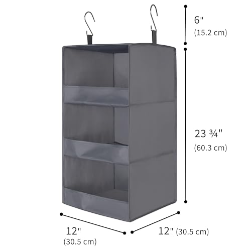GRANNY SAYS hanging organizer showing shelf dimensions
