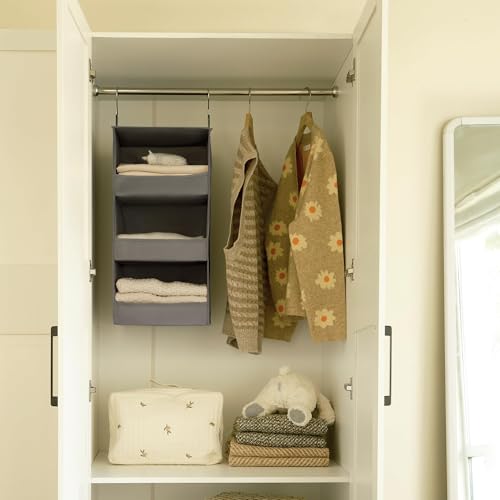 GRANNY SAYS hanging closet organizer in an RV wardrobe