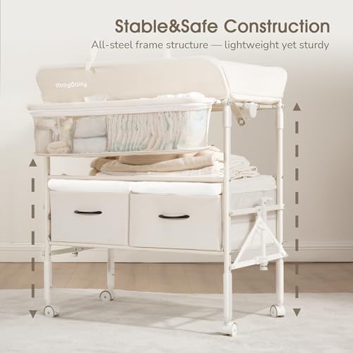 Side storage pockets on Maydolly table