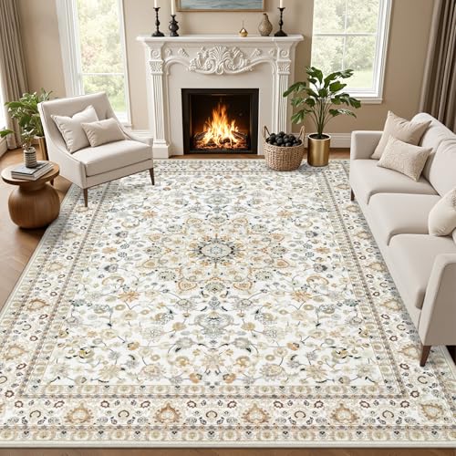 ExpediX 5x7 vintage beige rug top view