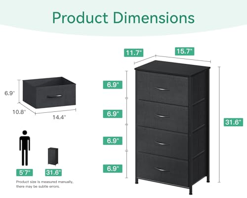 Side profile of compact AODK bedroom storage
