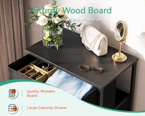 Adjustable feet on AODK small dresser