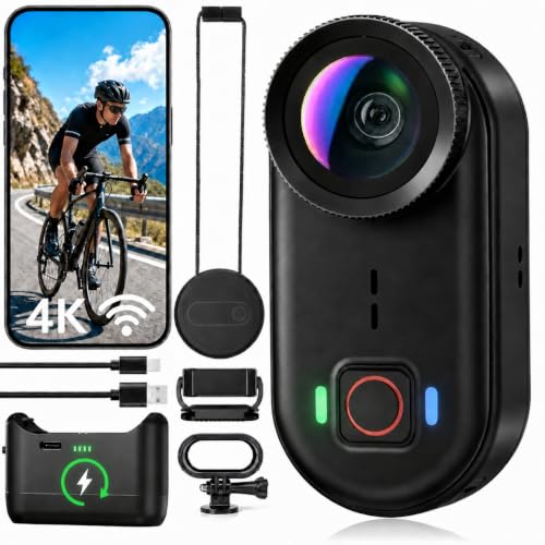 Aidzhi GO9 black action camera front view