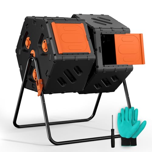 TOP XIAN 45 Gallon orange compost bin