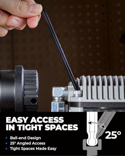 Kraftek long arm wrench set in holder
