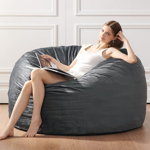 ILPEOD bean bag soft microfiber texture detail