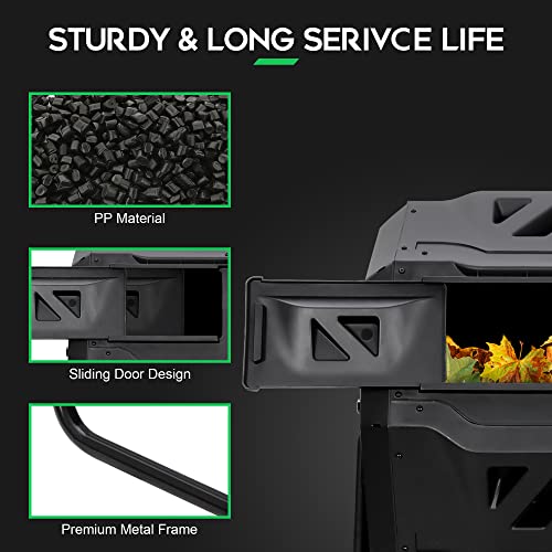 F2C compost bin sliding door and aeration holes