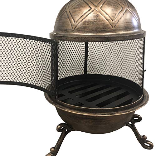 Oakland Living Elite Chimenea spark screen view