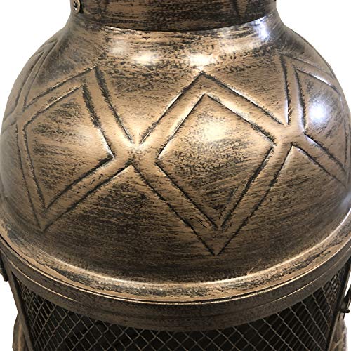 Oakland Living Elite Chimenea interior log grate