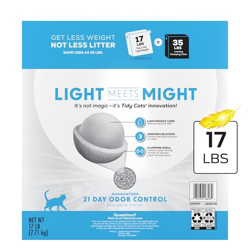 Top view of the Purina Tidy Cats 17 lb bag