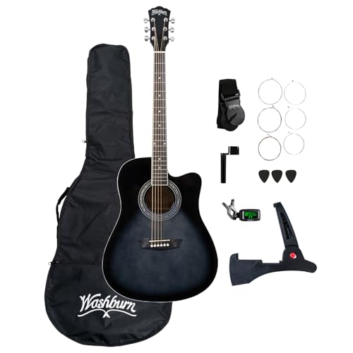 Washburn WA90CE Tobacco Burst front view