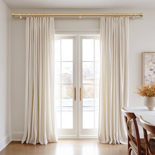 PORTRES adjustable curtain rod modern finials