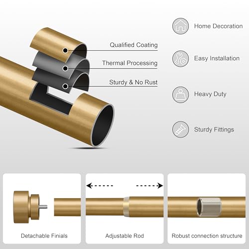 PORTRES telescoping curtain rod components