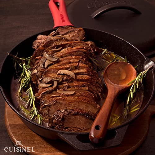 Cuisinel skillet with lid on stovetop