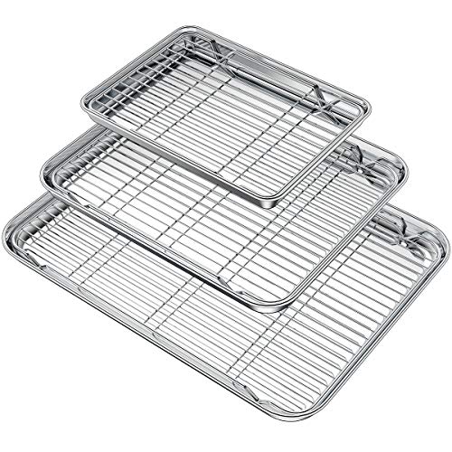 Wildone 3-piece baking sheet set with racks