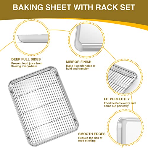Large medium and small baking sheet stack