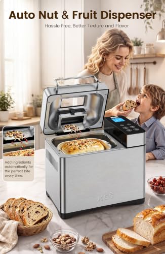KBS 2.2LB bread maker with ingredients inside