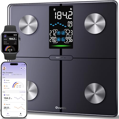 Ovutek smart scale black perspective view
