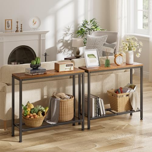 Console table styled with books and decor