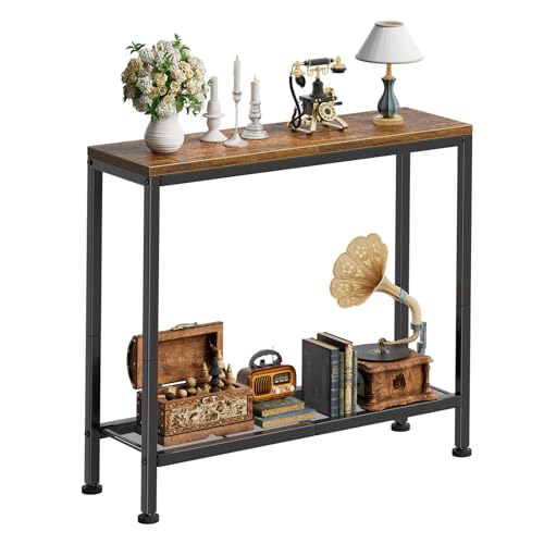 Angle view of the compact sofa table design