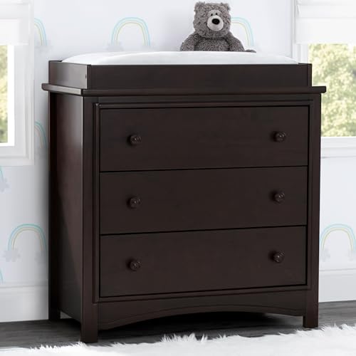 Walnut Espresso dresser with changing top attached