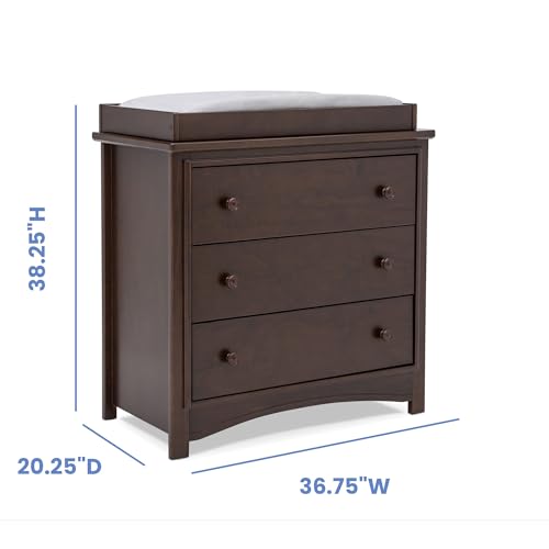 Close up of picture frame molding on dresser drawer