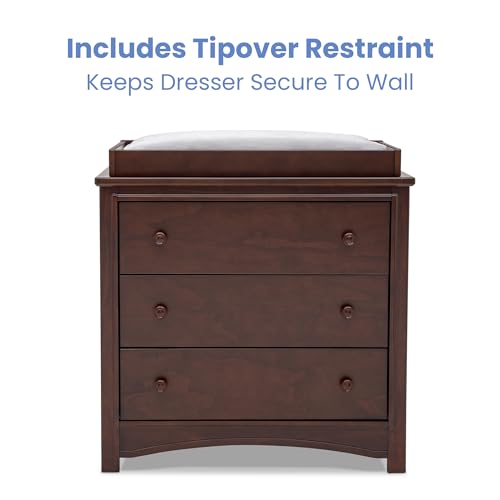 View of the dresser surface for baby changing