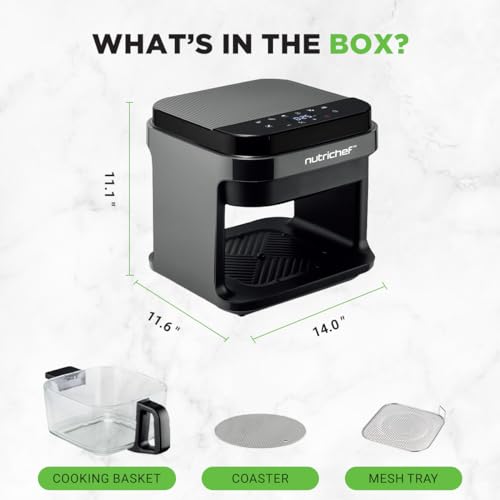 NutriChef air fryer cooking preset icons