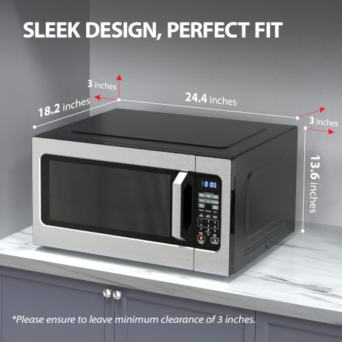 Spacious interior of the TOSHIBA countertop microwave