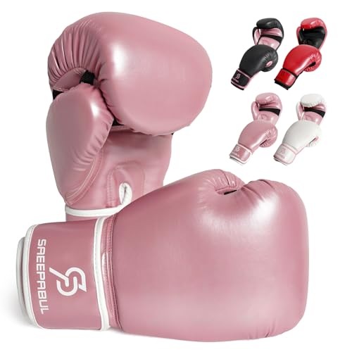 SAEEPABUL 12oz boxing gloves pink side view