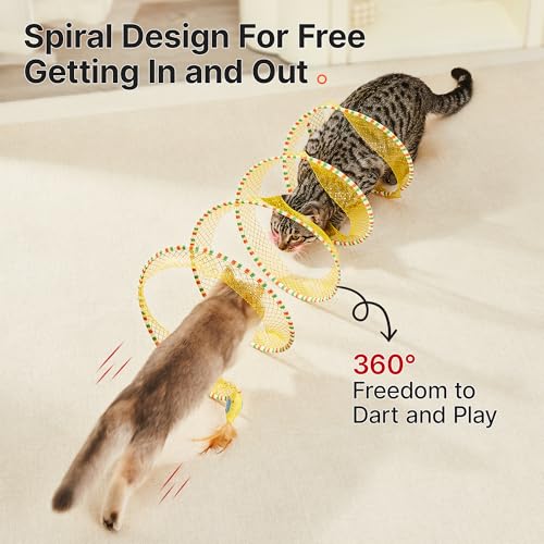 Potaroma tunnel with attached bird and feather toys