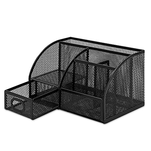 Basics Mesh Pen Holder showing side profile