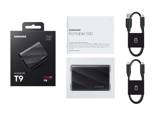 Samsung T9 SSD connected to iPhone