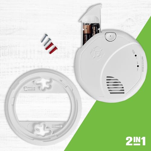 White smoke and CO alarm mounting base