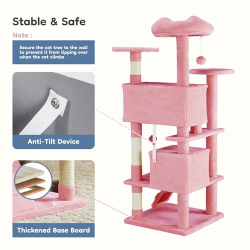 DUMOS cat tree cozy plush condo interior