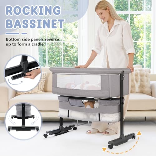 Semphis bassinet showing adjustable height mechanism