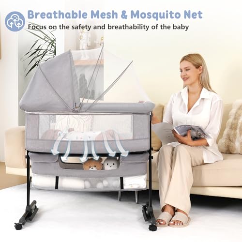 Semphis 3-in-1 bassinet bedside sleeper mode