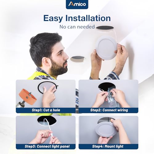 Installation view of the slim recessed downlight
